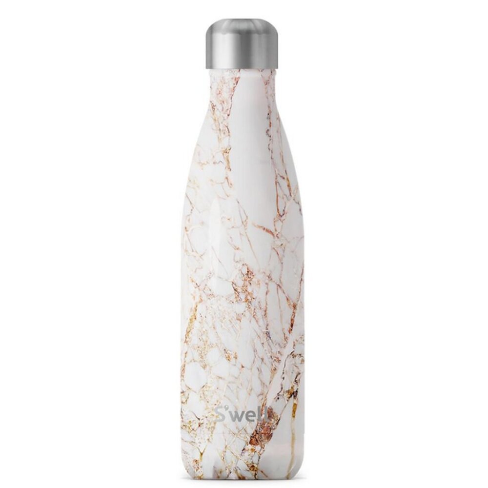 S'WELL Stainless Steel Water Bottle 750ml Hot/Cold in Calacatta Gold Brand New - Picture 3 of 8